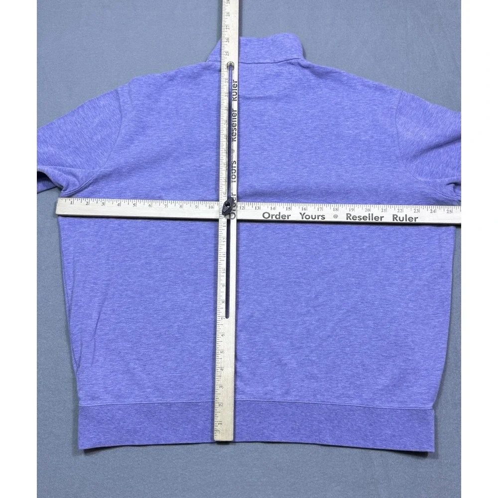 Polo Ralph Lauren 1/4 Zip Pullover Mens L Lavender Athleisure Stretch Normcore